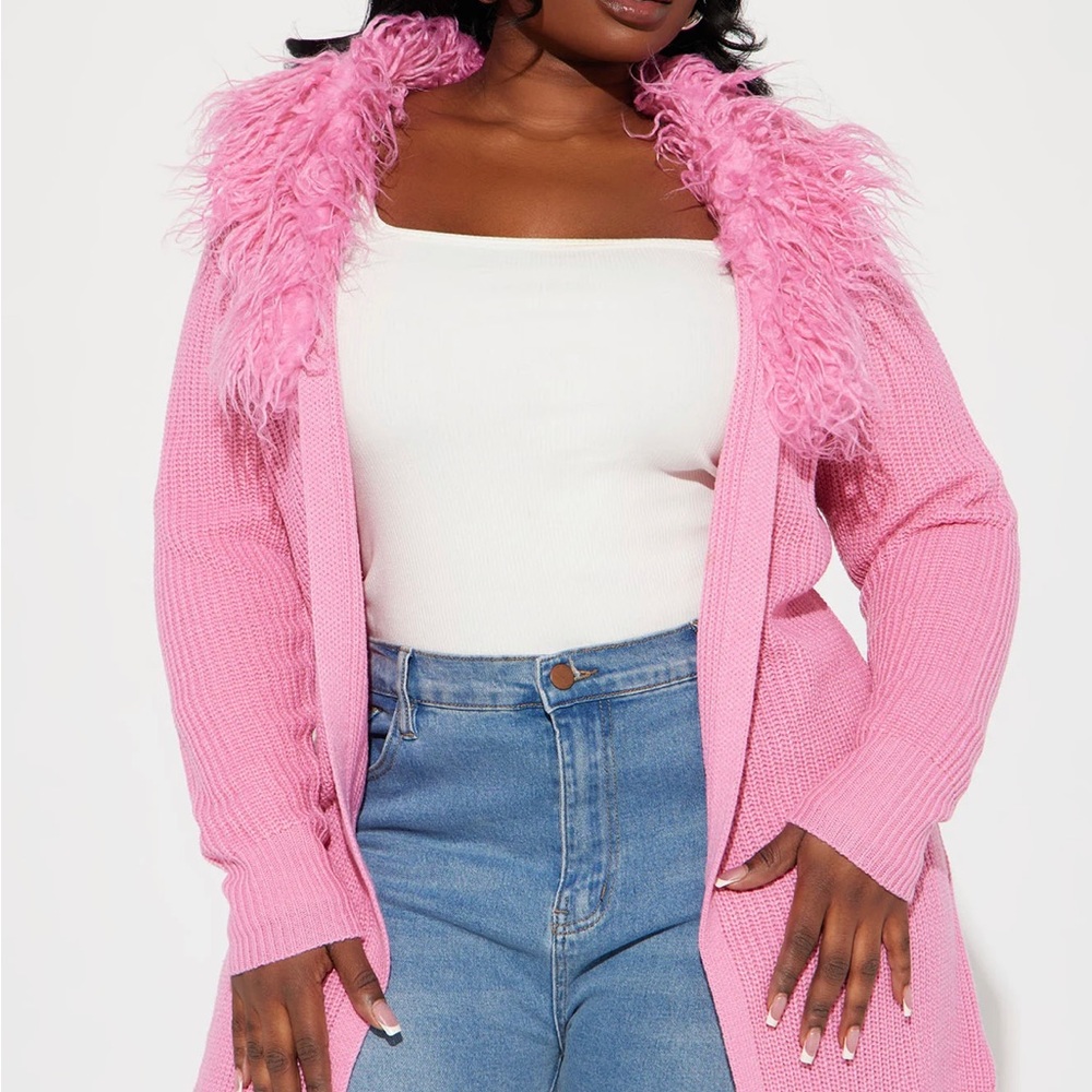 Pink Cardigan Sweater
